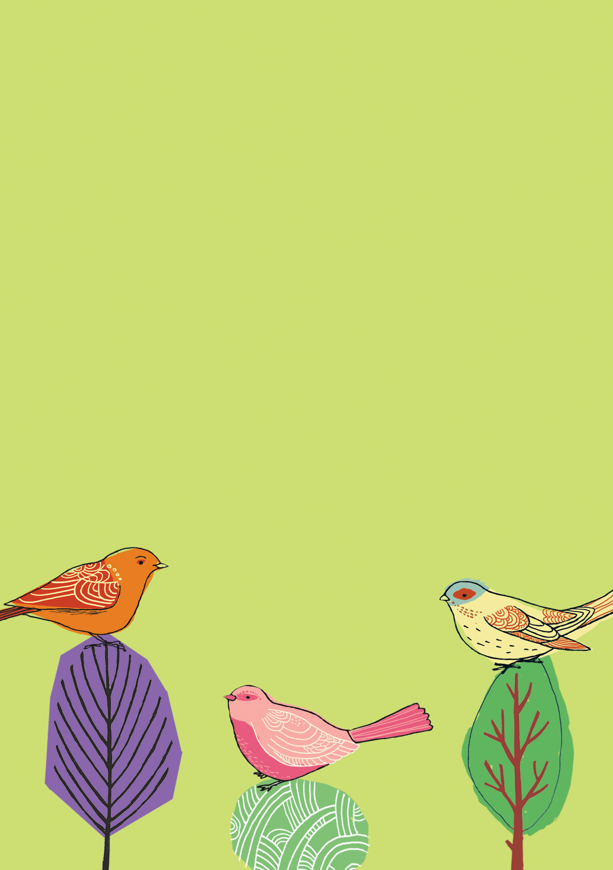 Modern Birds Writing Paper Set - 5