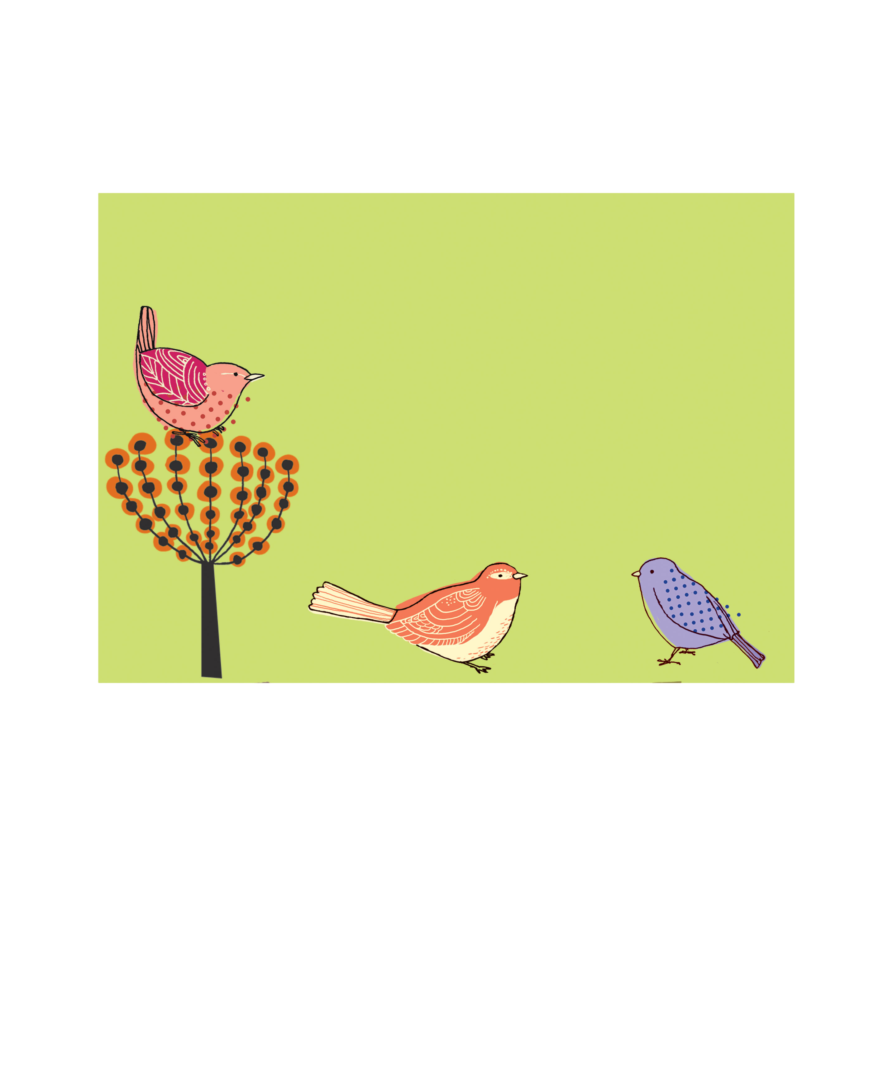Modern Birds Writing Paper Set - 2