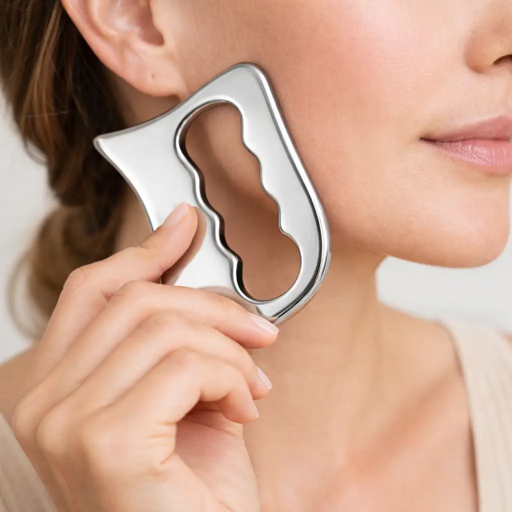 Gua sha med greb Stainless Steel - 2