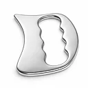 Gua sha kahvalla Stainless Steel