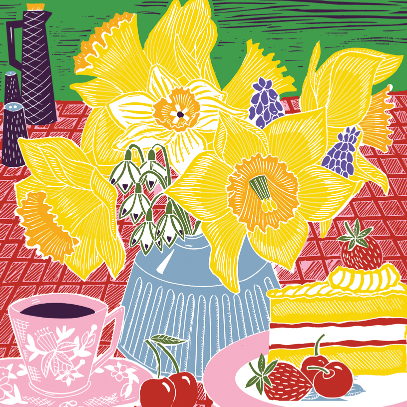 Nature Trail Daffodils Cake Card