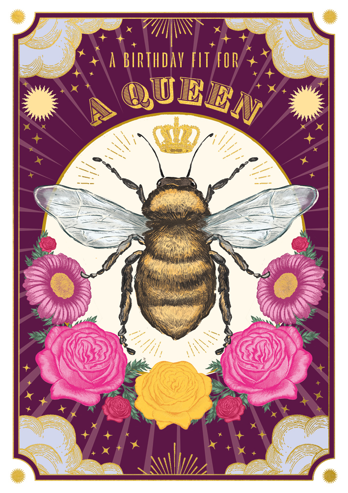Soulmates Birthday Queen Bee Card