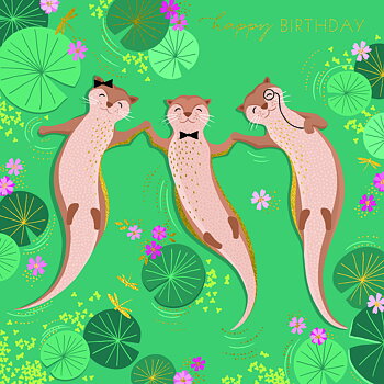 Sara Miller Otters & Lily Pads Cards