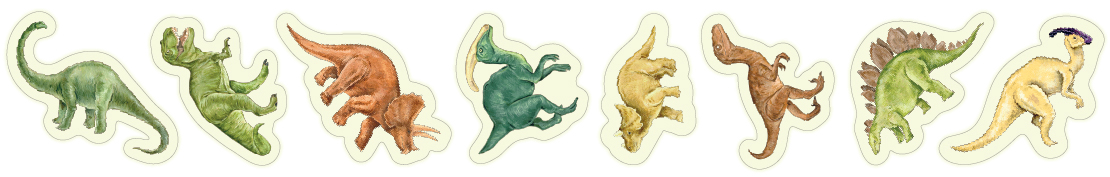 Dinosaurs, Sticker Roll - 2