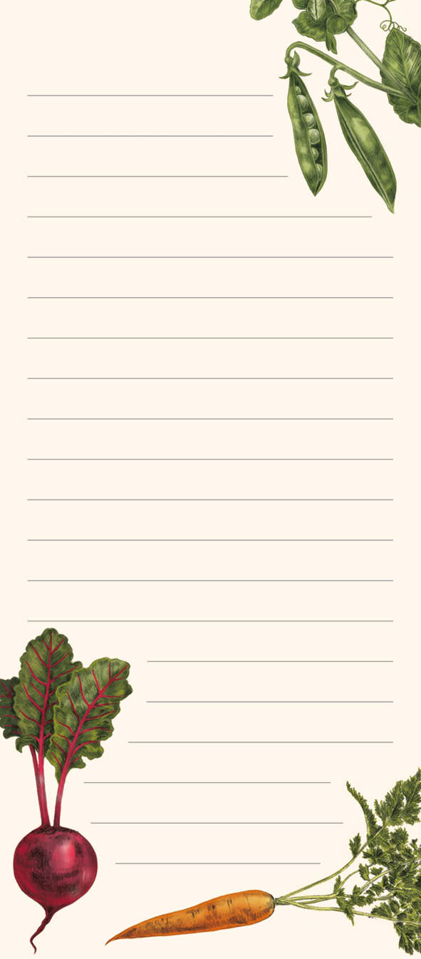 Garden Vegetables Magnetic List Pad - 2