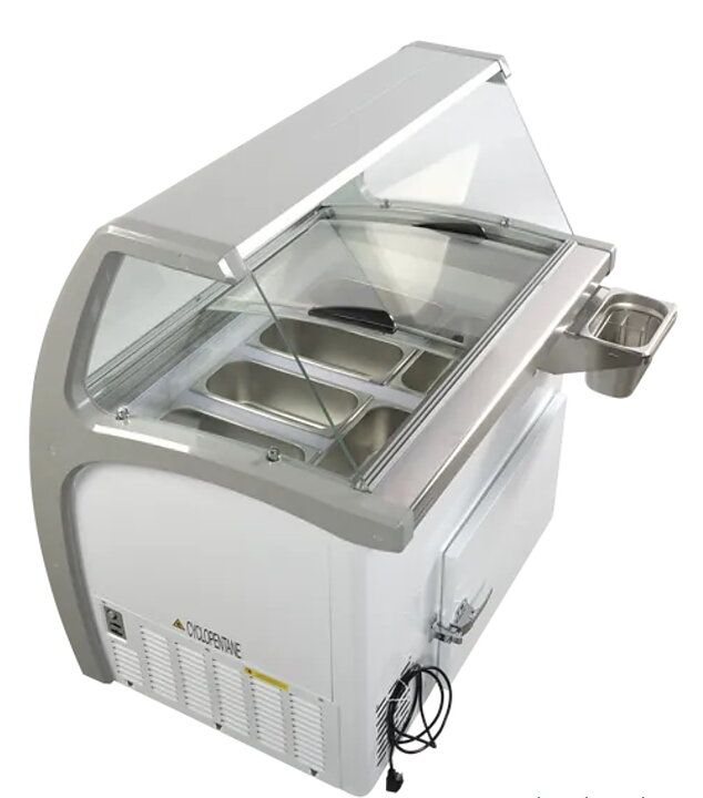 Skopglassfrys SIC6WBL, 6 × 5 liter, 6 st. RF Napoli-kantiner ingår