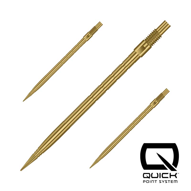 Harrows Micro Ridge Quick Point Gold 40mm