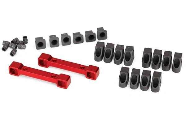 Traxxas Bärarmsfästen Fram och Bak Alu Röd 4-Tec