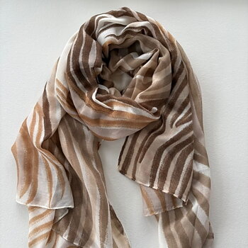 Scarf graphic taupe