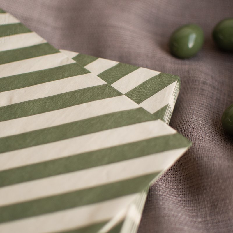 Servetter Stripe Green - 2