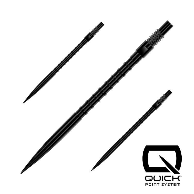 Harrows HM Grip Quick Point Svarta 40mm