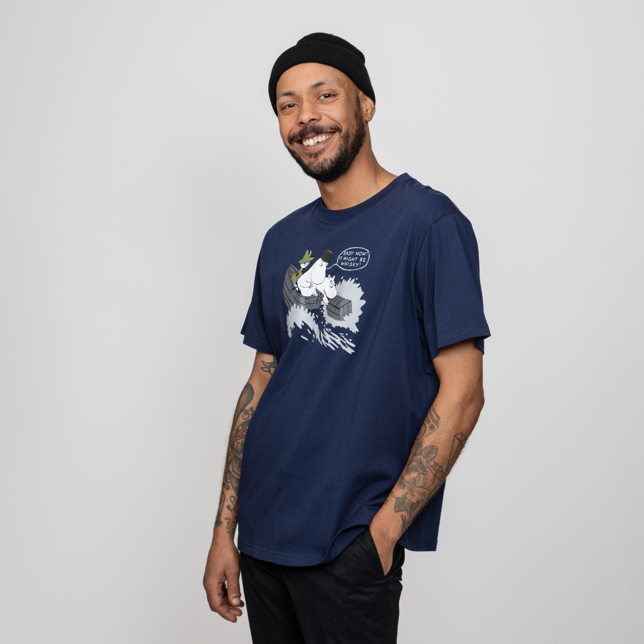 Mumin Vuxen T-Shirt (Unisex) - Whisky Mörkblå - 3