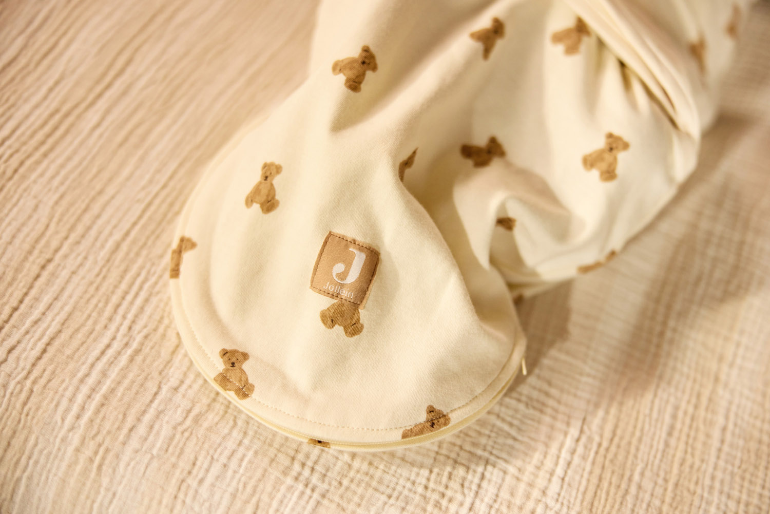 Jollein Omlottsovpåse 0-3 mån Mini Teddy Bear						 - 5