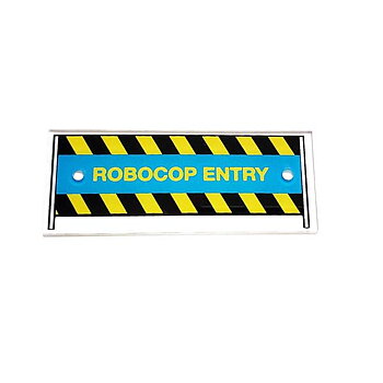 Data East "Robocop Entry" Ramp Sign - Spelplansplast