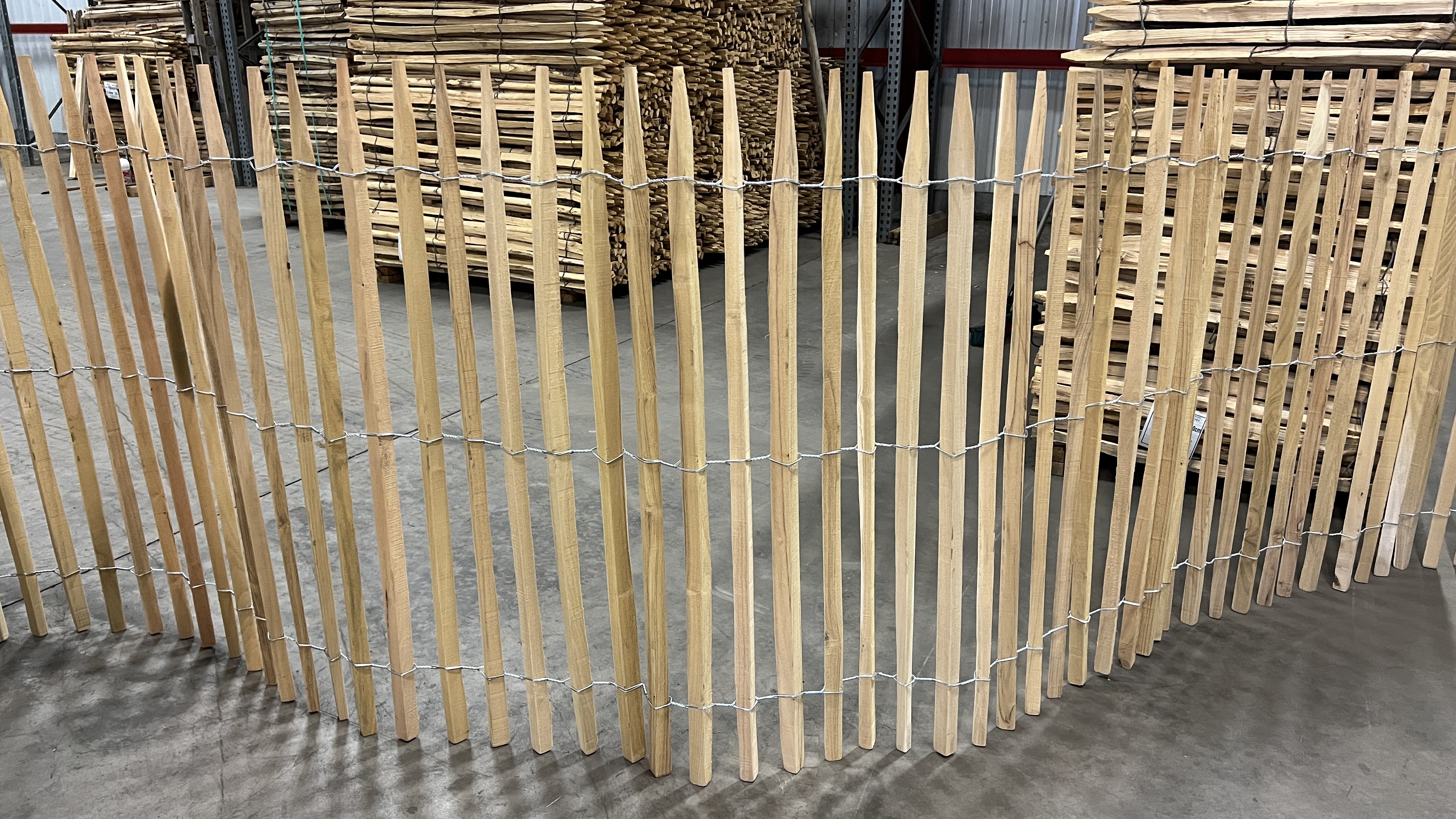 Robiniastaket  - Extra tätt spälavstånd 3-4 cm, höjd 120 cm, längd 5 meter