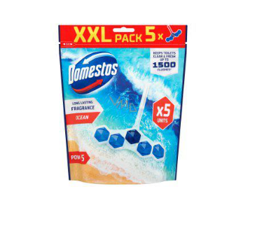 Domestos WC-Block Ocean 5-pack – Kraftfull toalettrengöring med fräsch doft