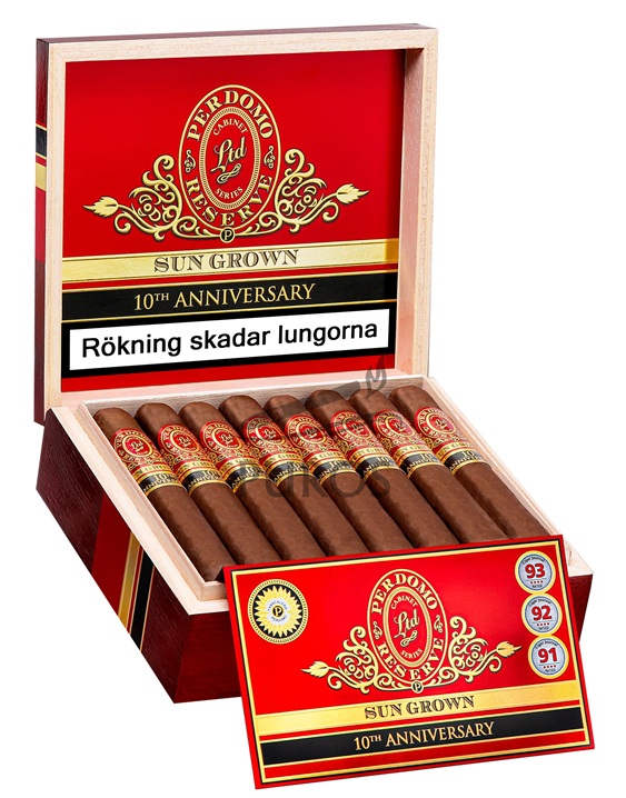 Perdomo Reserve 10th Anniversary Sungrown Robusto Cigarrlåda 25-pack