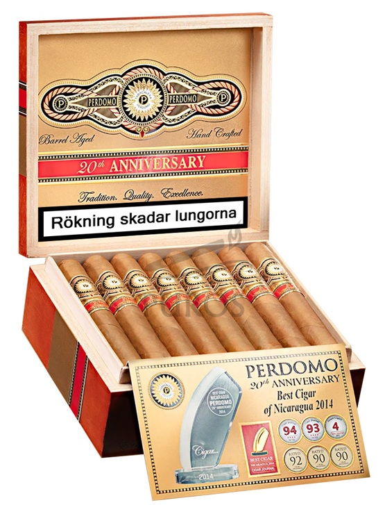 Perdomo 20th Anniversary Connecticut Robusto Cigarrlåda 24-pack