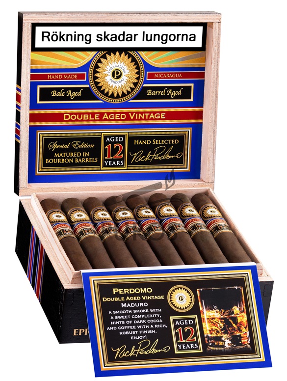 Perdomo Double Aged 12 Year Vintage Maduro Epicure Cigarrlåda 24-pack