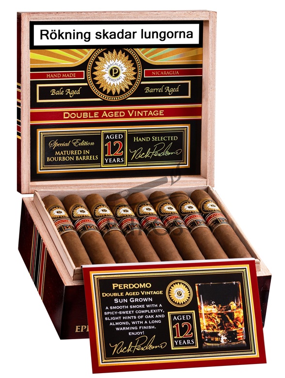 Perdomo Double Aged 12 Year Vintage Sungrown Epicure Cigarrlåda 24-pack