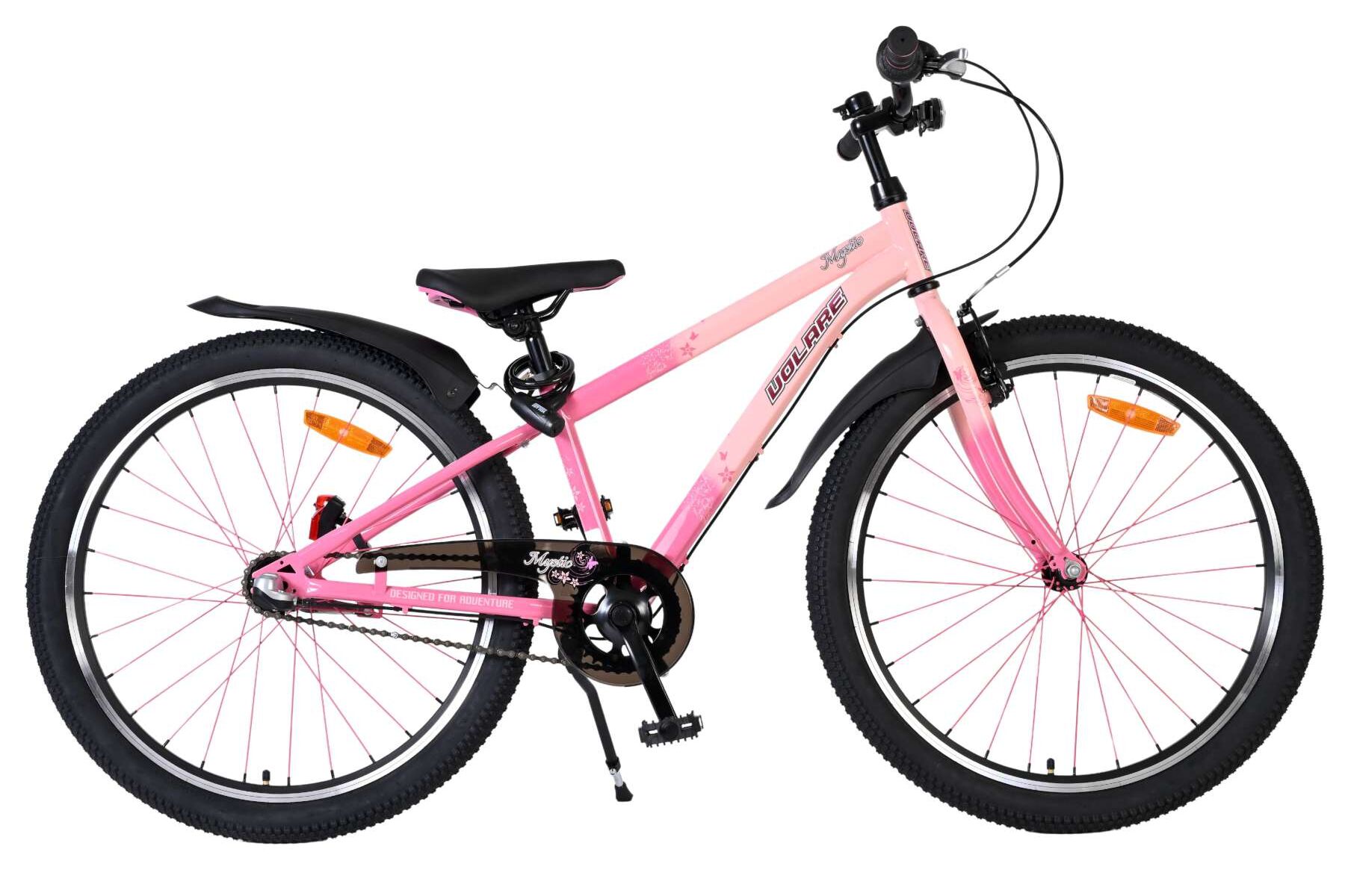Barncykel Volare Mystic 24 tum – 3 växlar Rosa för barn 8–10 år