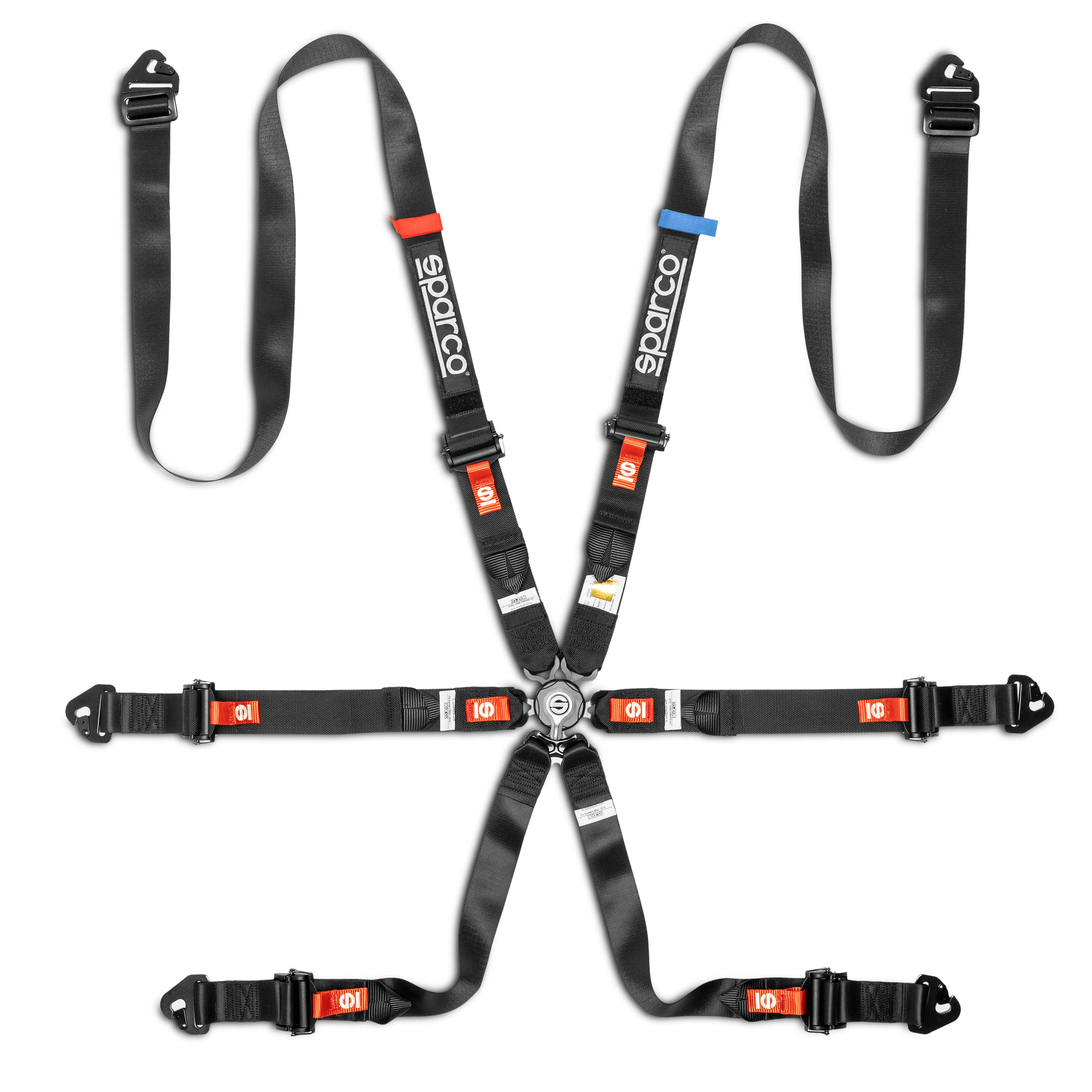 Sparco 6-punktsbälte Hans 2+2+2 tum Pro H-9 Endurance