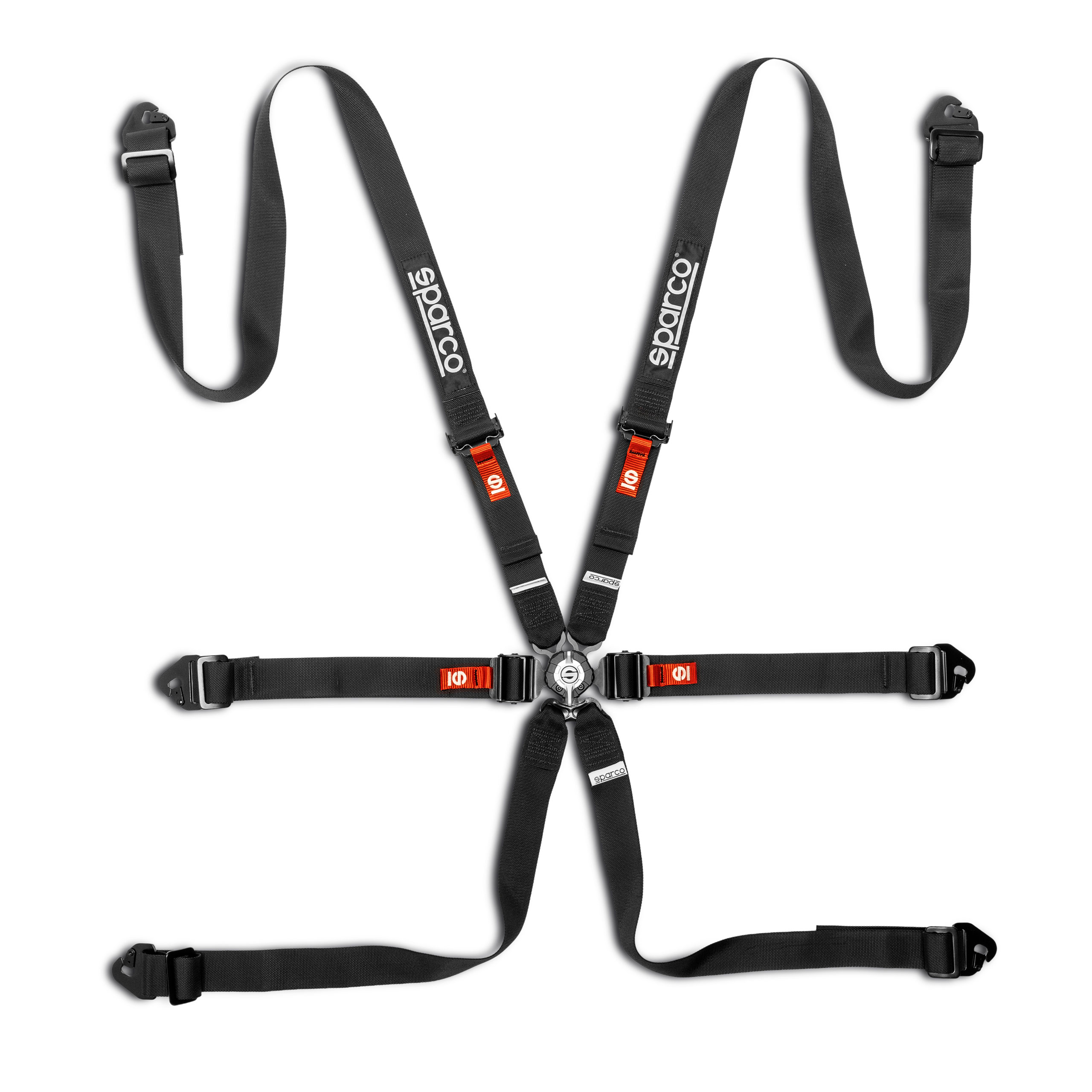 Sparco 6-punktsbälte Hans 2+2+2 tum Competition H-2 PD- Svart