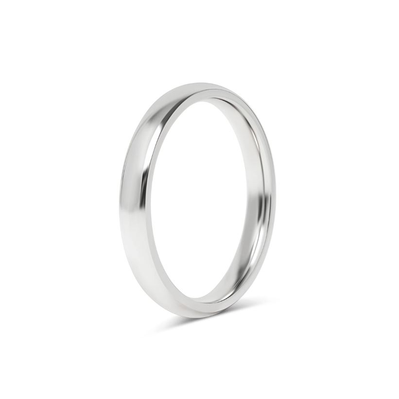Sett af trúlofunarhringjum - 2 silfurhringir, 3 mm og 2 mm - 2