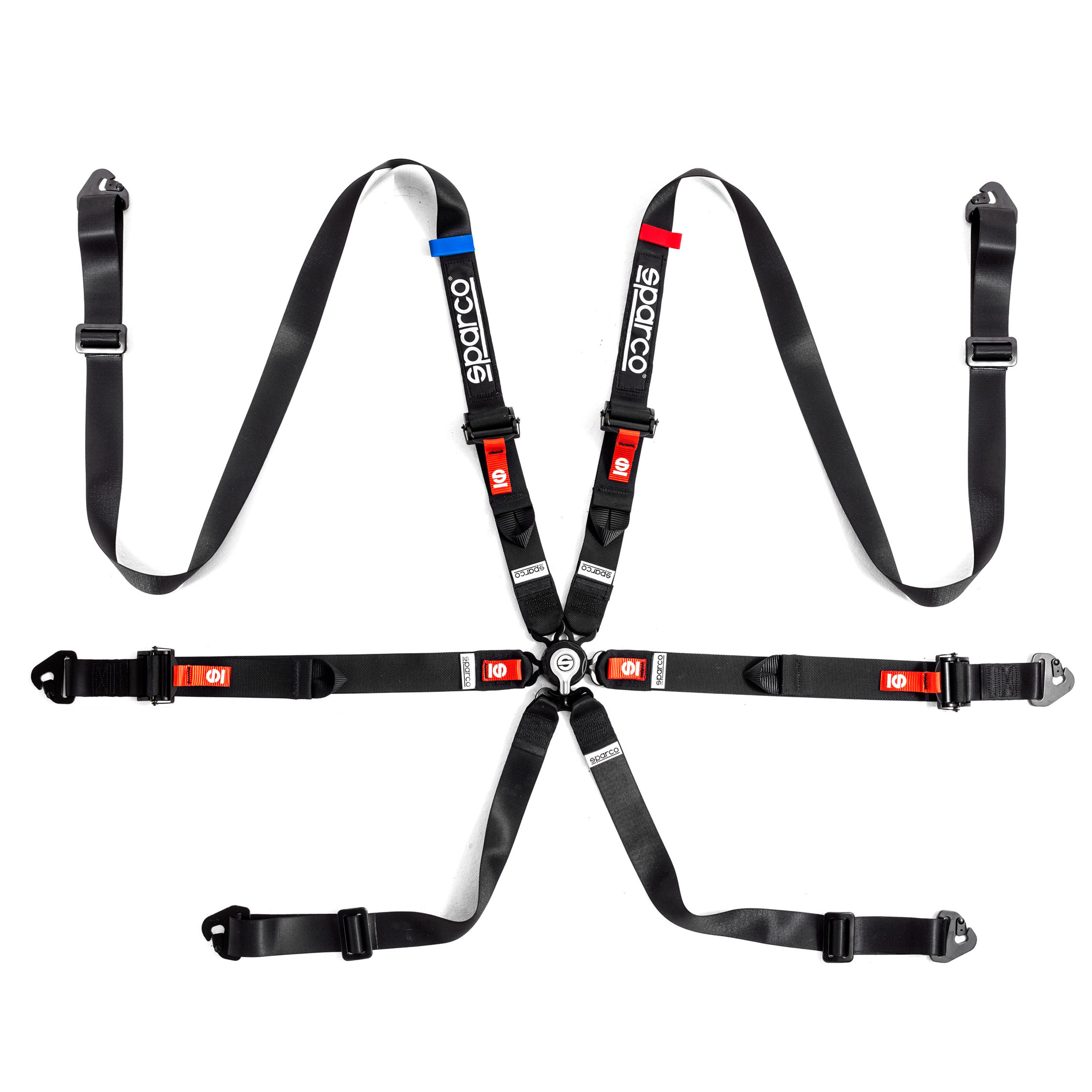 Sparco 6-punktsbälte Hans 2+2+2 tum Pro H-9