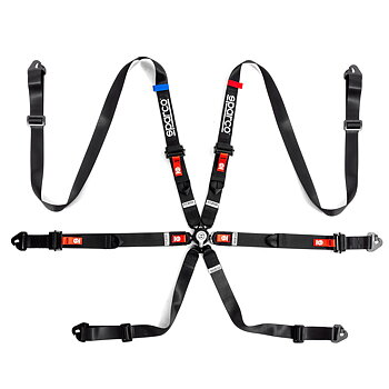 Sparco 6-punktsbälte Hans 2+2+2 tum Pro H-9