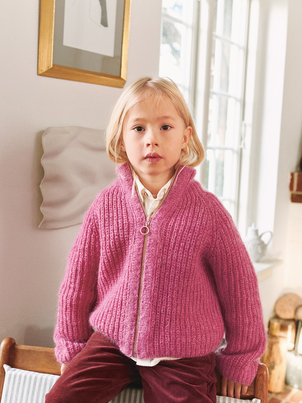 Sandnes Tia Zipper Jacket Junior 2601_003 (19 m halvpatent st 3,5) - 7