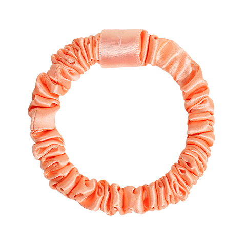 Silky hair scrunchie Solid Coral Orange