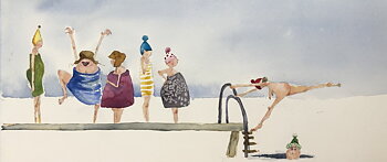 On the bridge -30x50cm