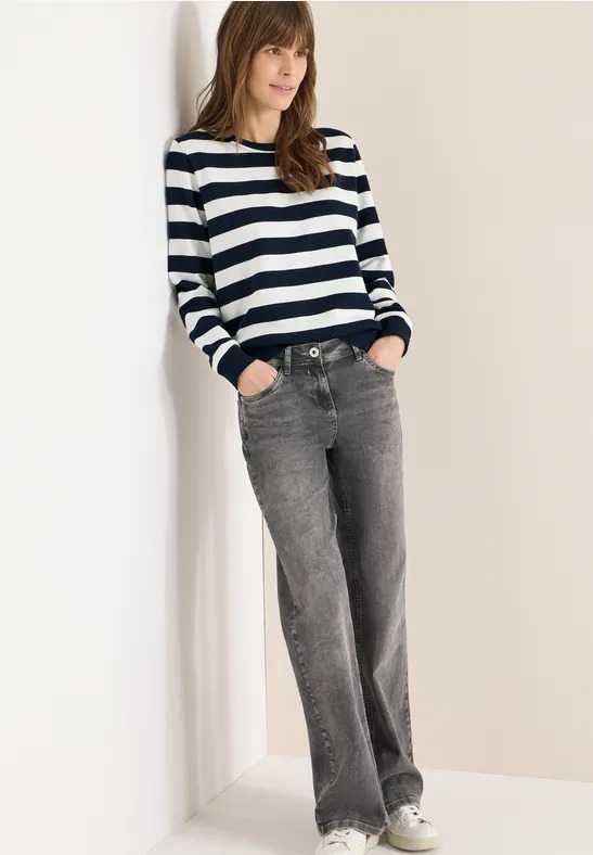 Striped Sweatshirt - Universal Blue - Cecil - 5