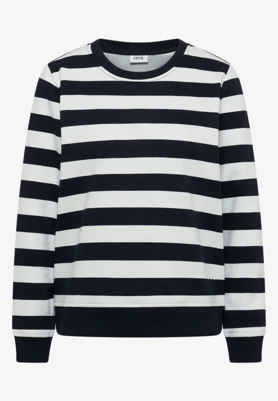 Striped Sweatshirt - Universal Blue - Cecil - 6