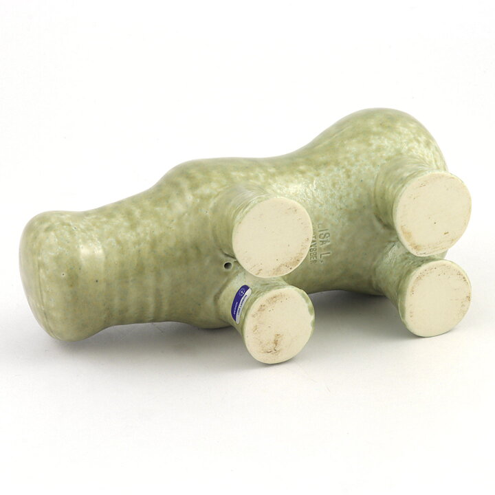 Lisa Larson (Large Zoo 1965) Honest Hippo (Green) 18/9 cm (2)