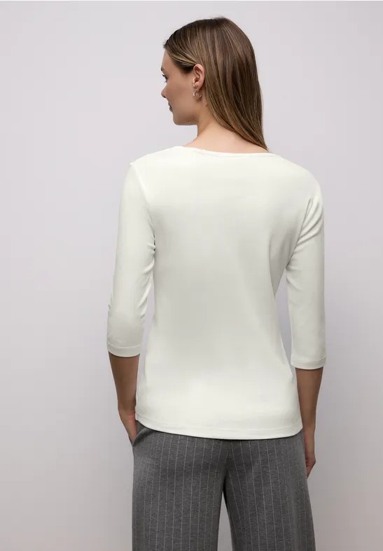 LTD QR Heart Neck Ada - Offwhite - Street One