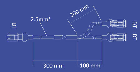 Deutsch Förgreningskabel DT 2st DT - 4