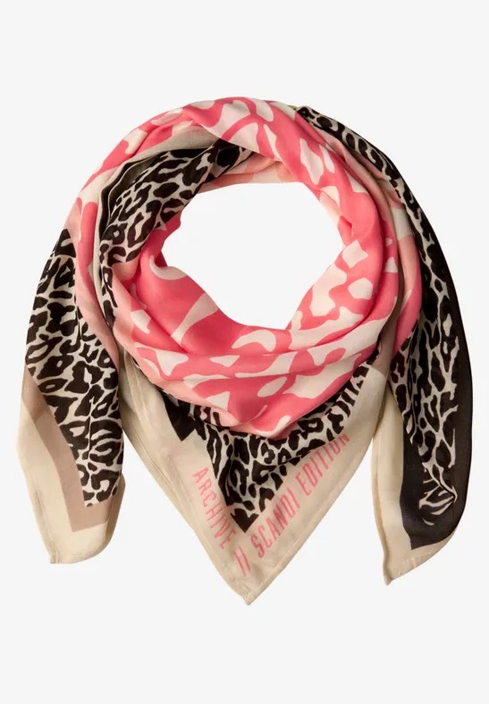 Modal Print Square Scarf - Striking Coral - Street One - 5