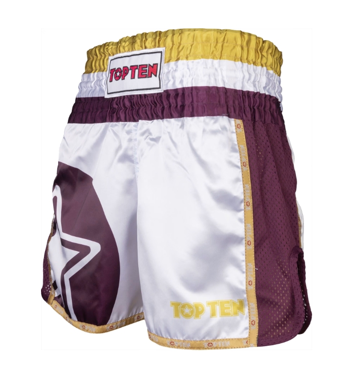 Topten shorts WAKO BRAVE Vit/Vinered - 3