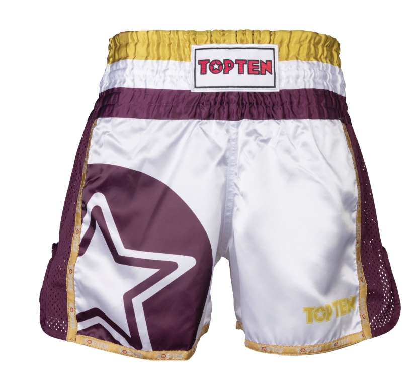 Topten shorts WAKO BRAVE Vit/Vinered - 2
