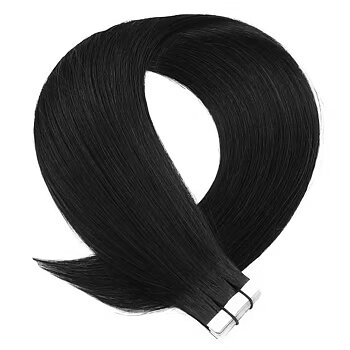 Russian Luxe Line - Tejpextensions - 50 cm - Färg 1 (Midnight Black)