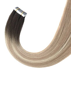 Russian Luxe Line - Tejpextensions - 50 cm - Färg T4-18/60 (Rooted Balayage Light Beige Blonde/Pure Blonde PianoMix)
