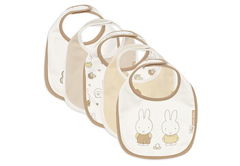 Jollein Bandan Bib Jersey Vattentät Miffy Family Farm (5pack)						
