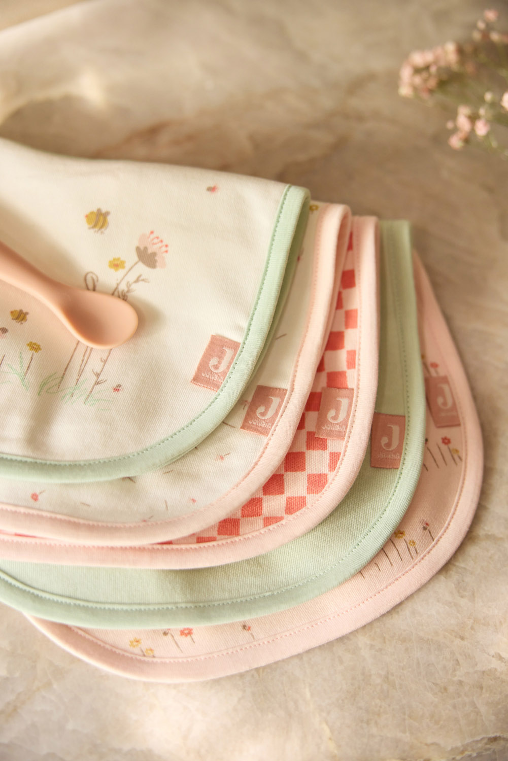 Jollein Bandan Bib Jersey Vattentät Pretty Picnic (5pack)						 - 9