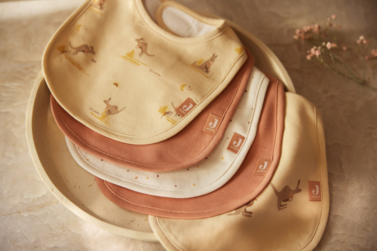 Jollein Bandan Bib Jersey Vattentät Kangaroots (5pack)									 - 10
