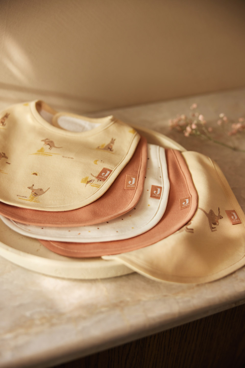 Jollein Bandan Bib Jersey Vattentät Kangaroots (5pack)									 - 9