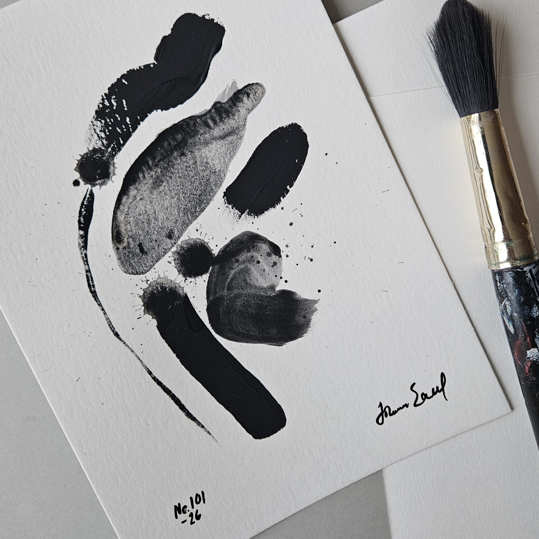 No. 101 Handmålad Mini Art (A5)