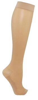 Supcare - Stödstrumpor Nylon Beige, Öppen tå