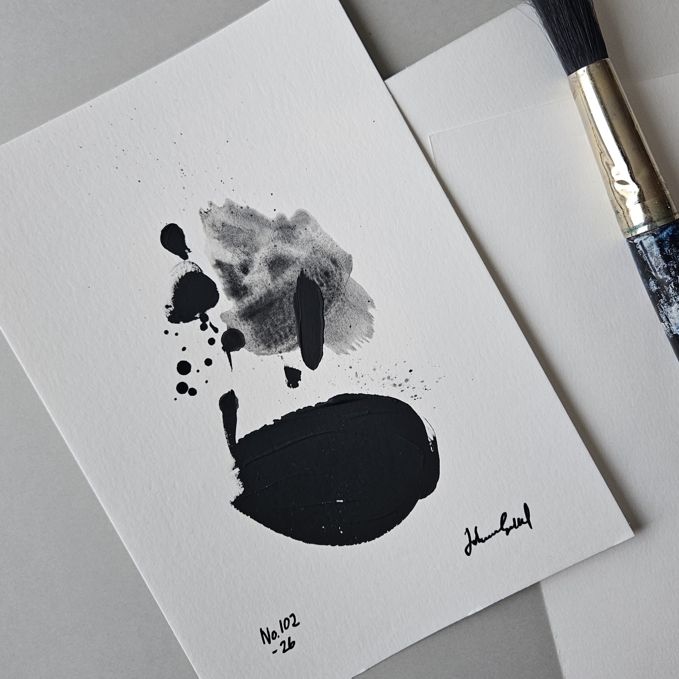 No. 102 Handmålad Mini Art (A5)